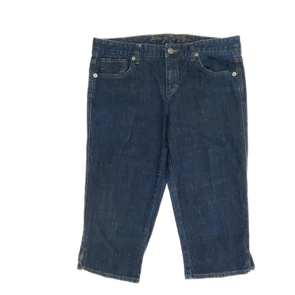 Tommy Hilfiger Capri Women's size 12‎ Dark Wash Blue Denim jeans